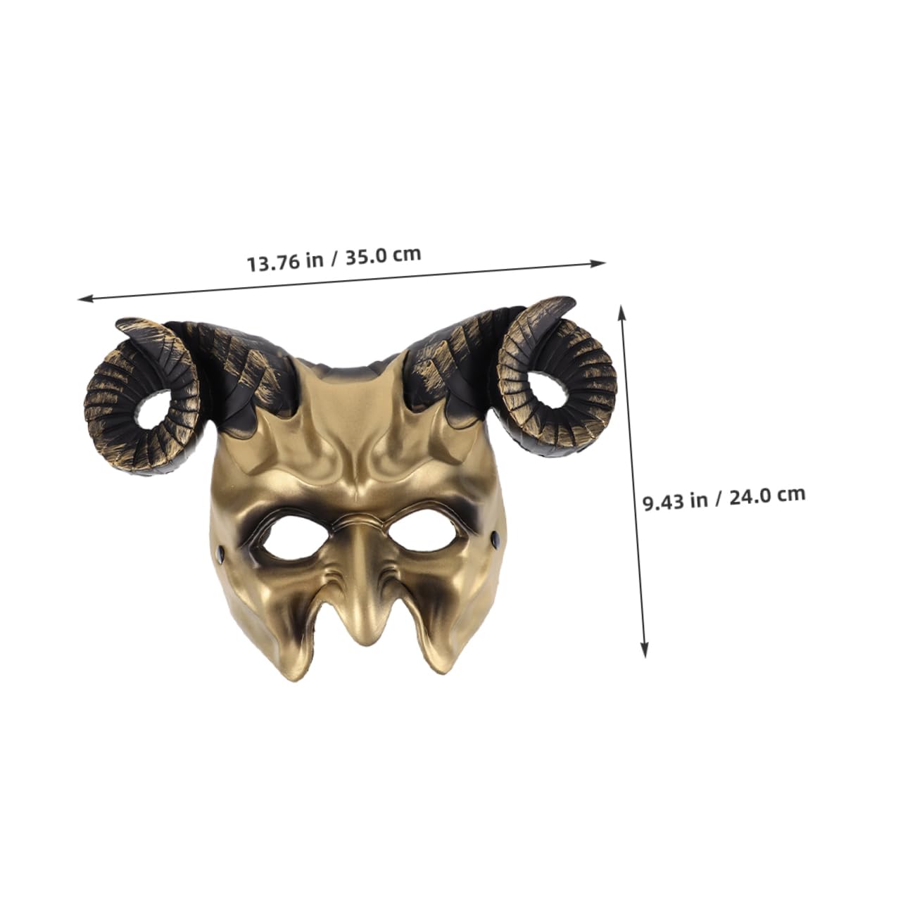 Toyvian 2 Maschera Metà Sintetica Maschere per Halloween e Feste Tema Accessorio Cosplay Leggero per Festival e Celebrazioni