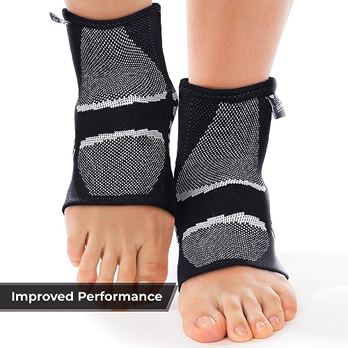 Image of Ankle Compression Sleeve - Ankle Support for Women & Men | Compression Sleeve for Achilles Tendon Support, Ankle Stability, Running, Training, Fitness & Daily Wear