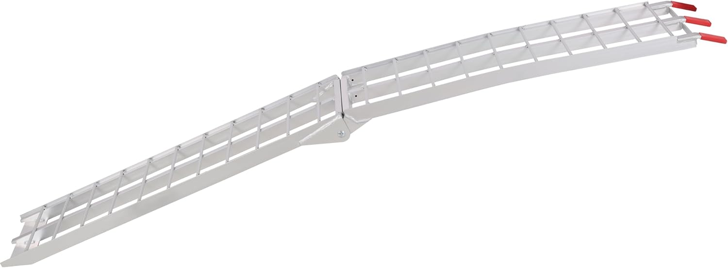 LifeSky 7.5FT Aluminum Folding Ladder: with Safety Straps & Non-Slip Feet - Professional Event Setup Tool for Quick Deployment & Secure High-Level Work