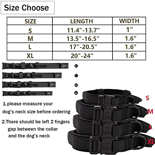 BUYTER Reflective Nylon Tactical Dog Collar Military Adjustable Durable For Large German Shepherd Outdoor Working Training Walking with Leash - Image 3