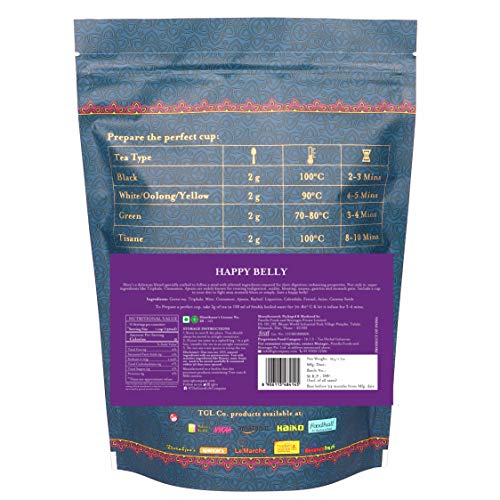 Image of TGL Co. Happy Belly Loose Leaf Tea 50 Gm | Help Digestion | Control Bloating | Rich in anti - Oxidants