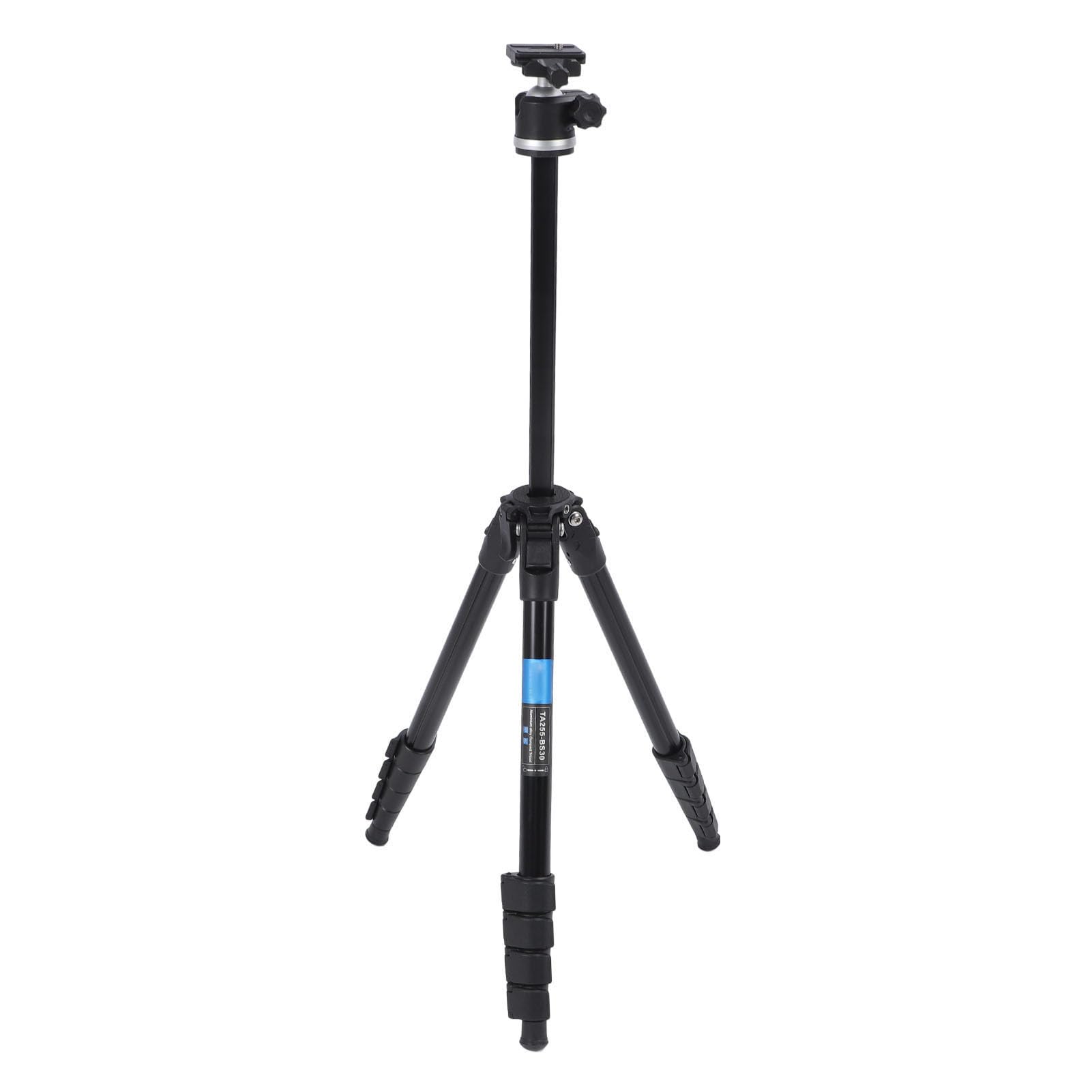 Treppiede per Fotocamera con Testa a Sfera 360°, 63,4 Pollici, per | Treppiede in lega di alluminio resistente per DSLR, treppiede da viaggio con colonna centrale invertita per riprese ad