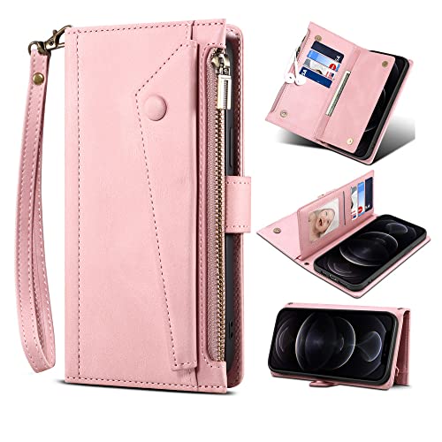 Housse fermeture éclair fente pour carte iPhone 13 Pro Max