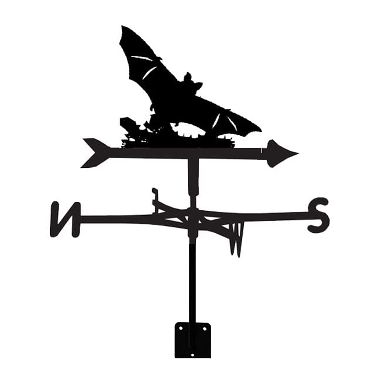 WIQUYBML wind vane Weathervane with Creative Bat Shaped Ornaments Outdoor Wind Vane Direction Indicator Garden Weathercock Measuring Tool for Roofs Farm Yard Lawn Patio Home Decoration