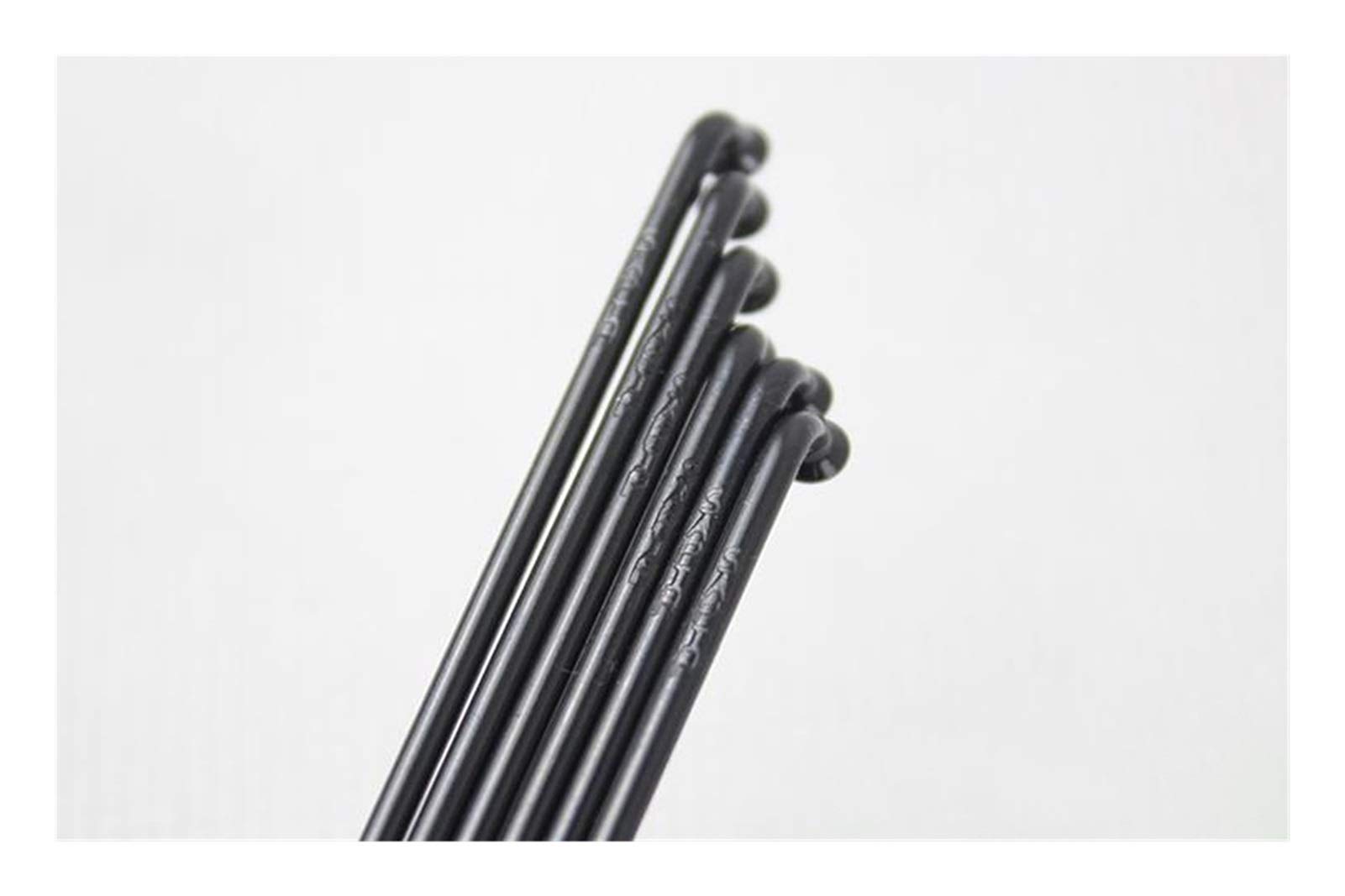 Raggi Bicicletta Raggi Rotondi Neri/Argento o Diritta 14G 2.0mm Raggi per Bicicletta (Color : Straight 48 PCS)