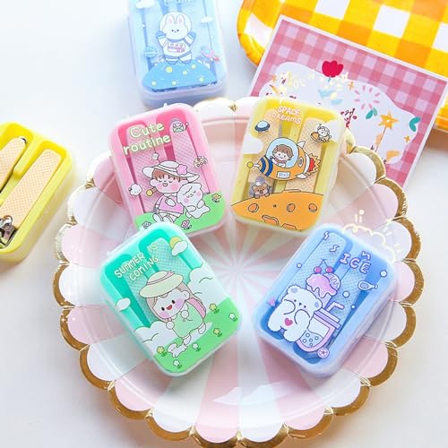 Wolpin Large Nail Clipper 2 Pcs Set Cute Nail Cutter with Box Finger Nail Toe Nail Scissor for Kids, Men & Women - Image 3