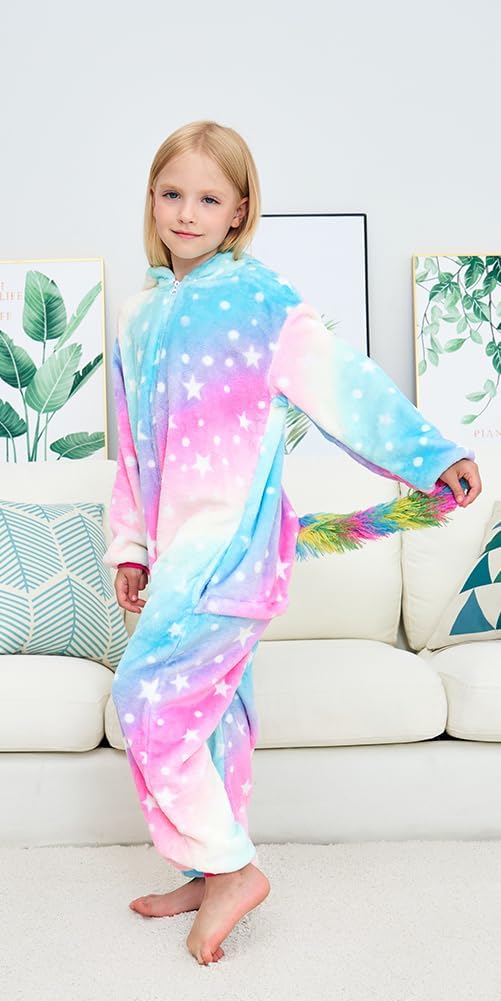 Unisex Children Unicorn Pyjamas Halloween Kids Onesie Costume - Image 4