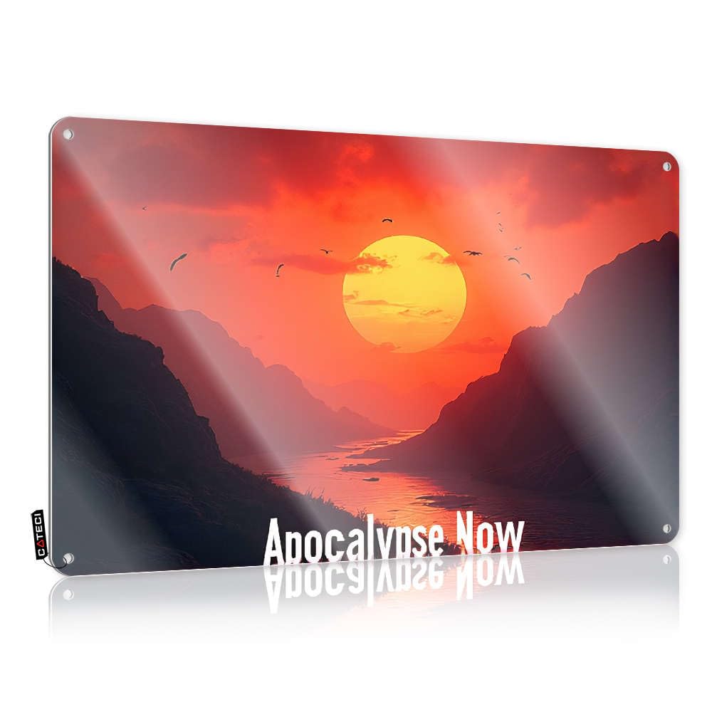 Apocalypse Now: Sunset Over Mountains Painting Western - Poster Gift For Hunter Vintage Wall Art(30X40CM)