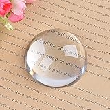 himsyuden クリスタル ルーペ 拡大鏡 6倍率 水まんじゅう 半円形 半球 文鎮鏡 母の日 地図 新聞 雑誌 拡大 ペーパーウェイト 母 父 先生 敬老の日 ギフトボックス付き 80mm