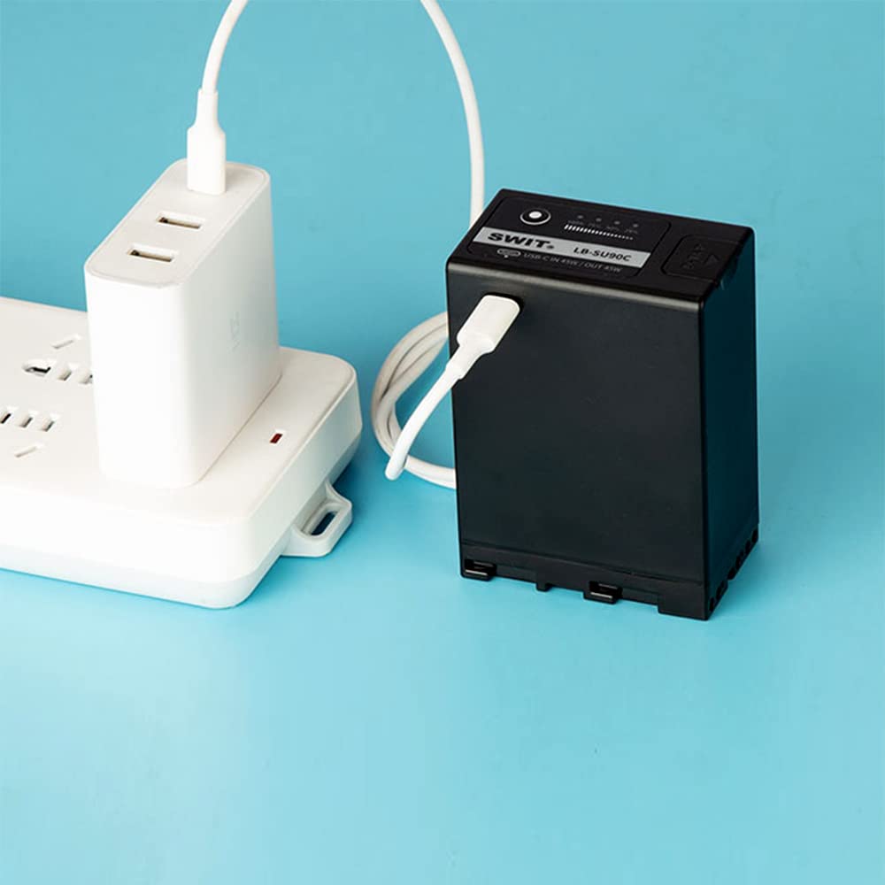 Batteria SWIT LB-SU90C BP-U, capacità 90W/6.2Ah batteria per fotocamera serie BP-U, D-tap e USB-C con protezione multi-circuito