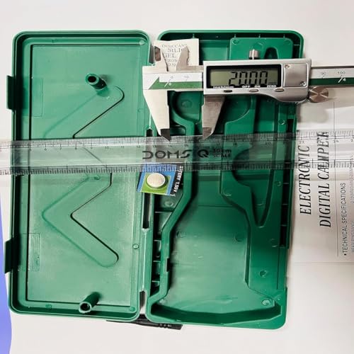 Image of Digital Vernier Caliper 150mm (6 Inch) Stainless Steel, LCD Display, Inch /mm Conversion, High Accuracy Measuring Tool for Engineering, Jewelry & DIY (platinum caliper)