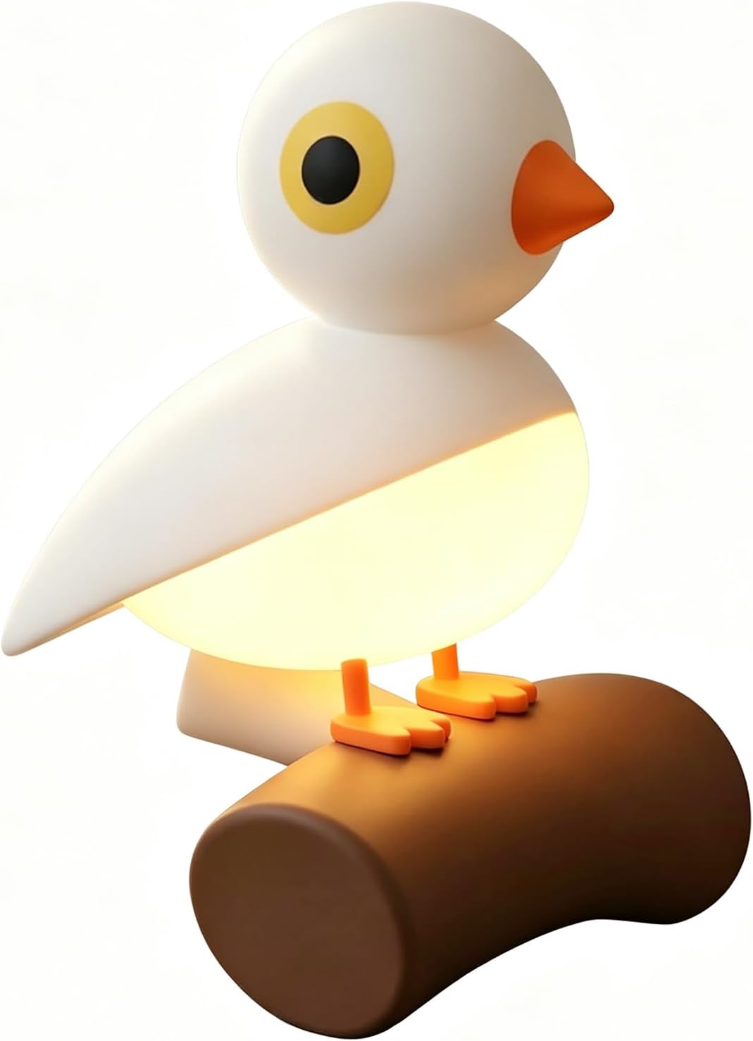 Bird Night Light with Motion Sensor, Dimmable Magnetic Bird Wall Lamp (White)