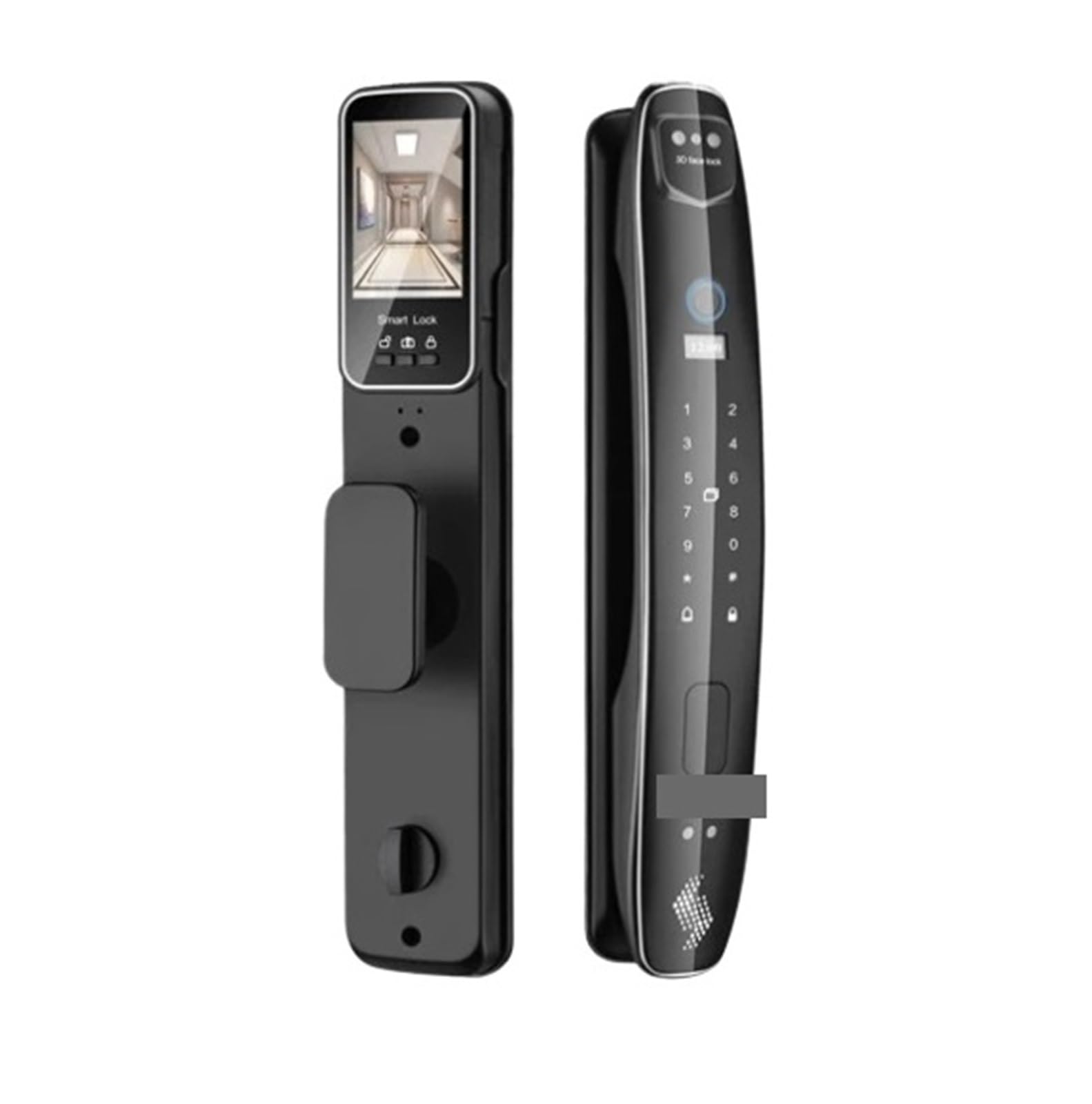 Serratura Smart, 3D Face Smart Door Lock Telecamera di sicurezza Monitor Impronta digitale intelligente Password Sblocco chiave elettronica biometrica,per camere da letto, uffici e hotel(CS7(6068-S))