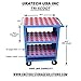 Uratech CNC Tool Cart – Tri Scoot | HSK40A - HSK40C - HSK40E| 1400 lbs Capacity | Cold Rolled (Powder Coated) Steel | Made in USA | Red Nylon Inserts | 72 Holders Capacity