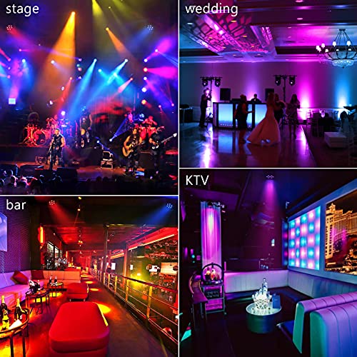 2 Pack Par Lights, Yeesite 70W 7Leds Rgbw 4 In 1 Stage Lights Sound Activated By Remote & Dmx Control, Multi-Mode Par Can Light For Wedding Church Birthday Party Stage Lighting #TOP2
