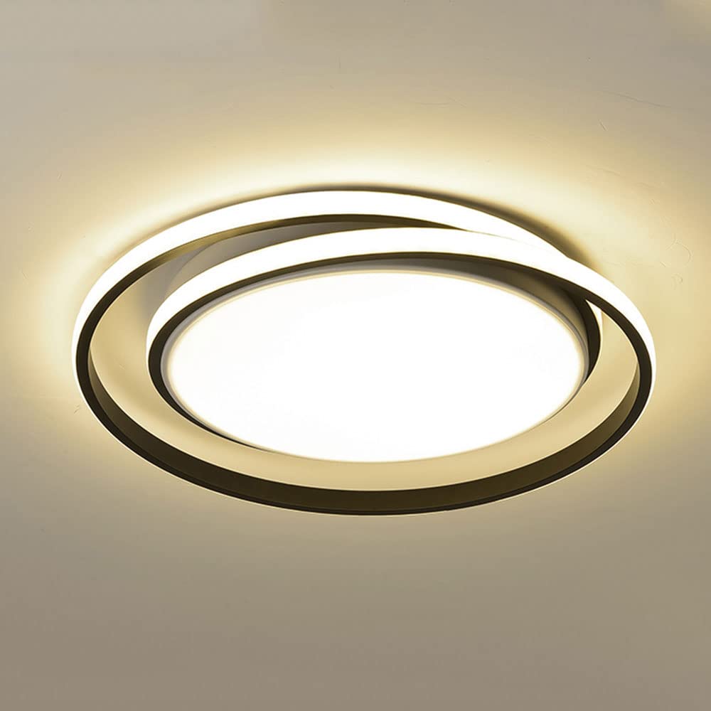 Plafonnier encastré LED moderne et rond en fer forgé tricolore pour couloir