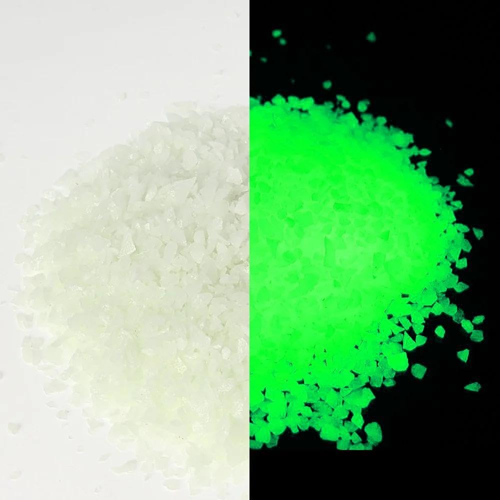 RESINERA Glow in The Dark Pebbles Stones for Indoor and Outdoor Walkways Garden Driveway small Bag Powered by Light, Luminous Stones (SMALL, WHITE, 100g)