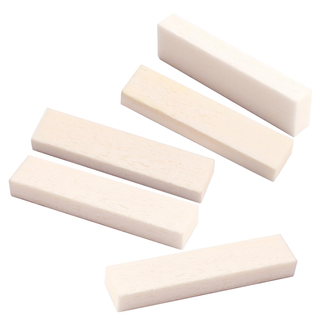 FAVOMOTO 5pcs Guitar Bone Saddle Real Buffalo Bone Material 39x9x5mm Diy Kit for Acoustic Ukulele