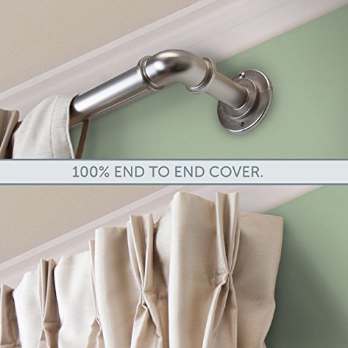 A&F Rod Decor 1 Inch Pipe Bay Window Curtain Rod 23"-41", 41"-78"- Satin Nickel #TOP1