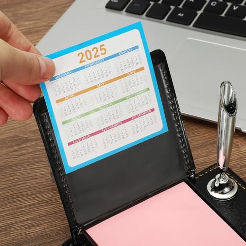 Mini boîtier de bureau en cuir rose avec porte-stylo, une idée cadeau utile