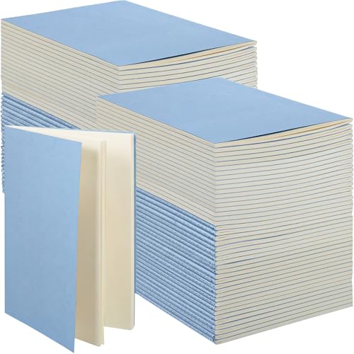 Image of Mimorou 100 Pcs A5 Journals Notebooks Bulk,Light Blue,Unlined