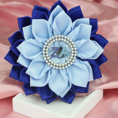 Image of Zetaa Amicaea Flower Brooch Pin for Women ZA Sorority Corsage Gift Greek Sorority Brooch Pin Paraphernalia Gift Sisterhood Jewelry for Soror