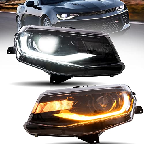 VLAND LED Headlight Fit for 2016-2018 Chevrolet Camaro (LT, SS, RS, ZL, LS) with Dynamic DRL