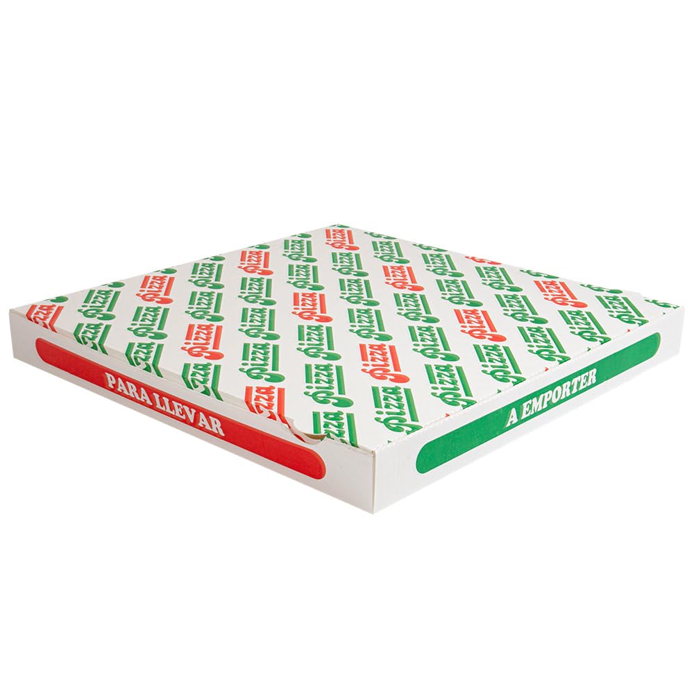 García de Pou 50 pezzi - Scatole per pizza 'Thepack' 330 G/M2 46 x 46 x 5 cm bianco cartone ondulato Microcanale
