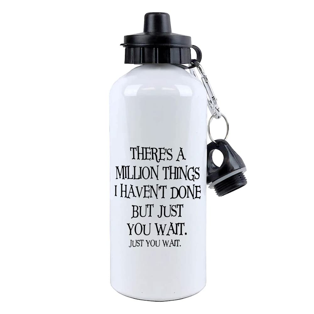 Giftme There's a million things i haven't done But Just You Wait Hamilton Musical Birthday Secret Santa Aluminium 500 ml Water Bottle sports bottle.