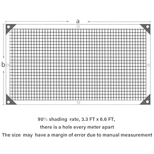 winemana 90% Shade Cloth, Dog Kennel Shade Cover, 3.3 x 6.6 FT Sturdy Durable Sunblock Shade Mesh Tarp with Grommets for Patio Plants Greenhouse Chicken Coop Porch winemana 90% Shade Cloth, Dog Kennel Shade Cover, 3.3 x 6.6 FT Sturdy Durable Sunblock Shade Mesh Tarp with Grommets for Patio Plants Greenhouse Chicken Coop Porch