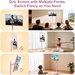 VLH 32 inch FHD Smart Portable TV, Rolling TV On Wheels,8G +128GB Storage, Android 15 OS,EDLA-Certified,Portable Touch Screen Monitor,38400mAh Battery,Removable 500W Camera (32 inch Pink) | EDLA-Certified Android 15 OS,38400mAh Battery Powered,8GB RA