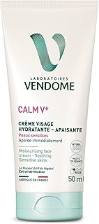 LABORATOIRES VENDÔME - CALM V+ - Crème Visage Hydratante & Apaisante - Hydratation 24H - Apaise Immédiatement - Confort Durable - Enrichi En Extrait De Houblon Biologique - Peaux Sensibles - 50ml