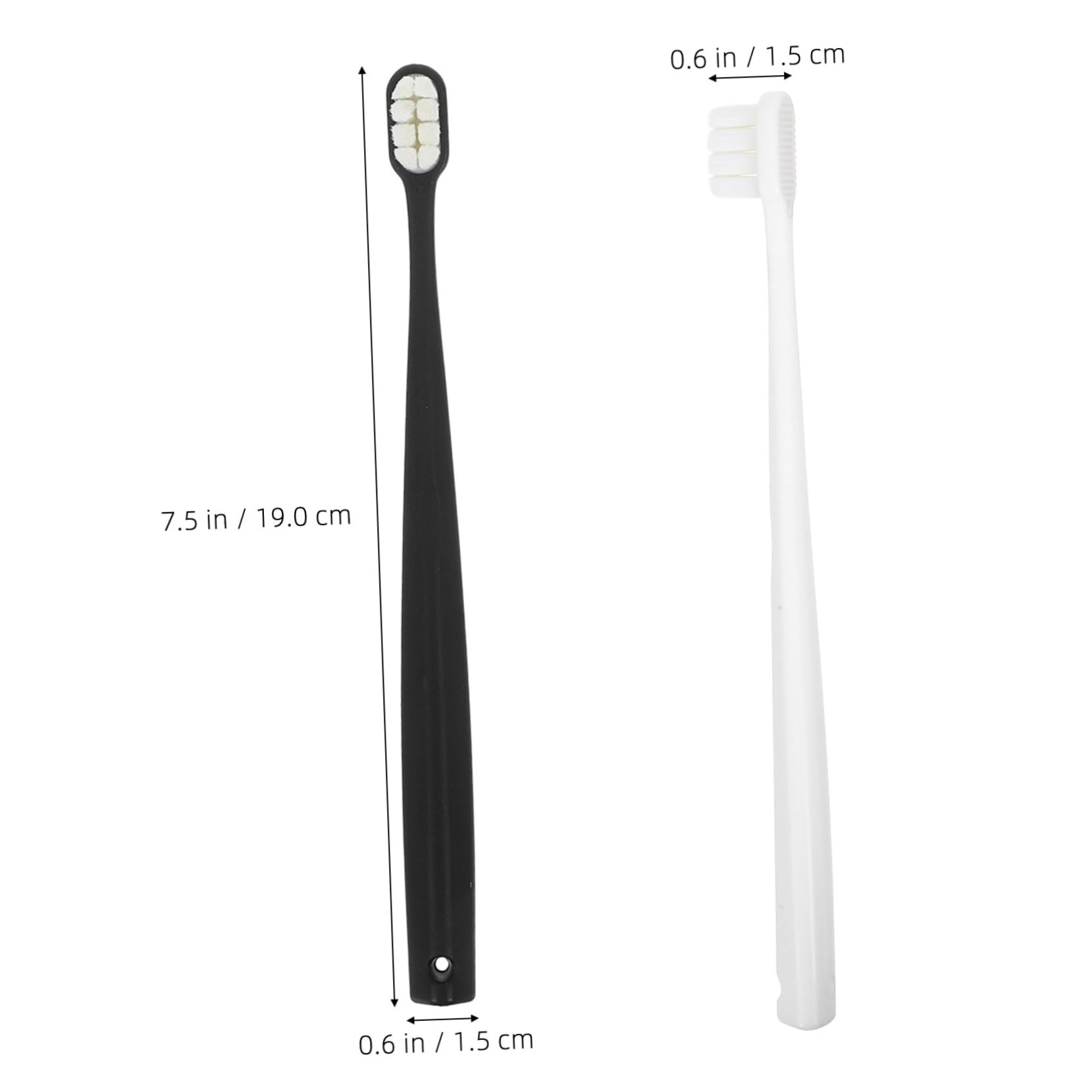 4 Ensembles Dents Souple Ensemble Voyage Pour Nettoyage Doux Dents Enceintes Noires Blanches 6 Pièces * 4