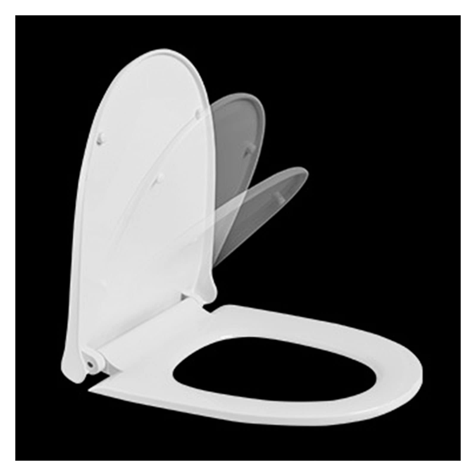 Elongated Toilet seat, Quick Release Hinges, Non-Slip Bumpers, White, Adjustable, Lightweight, Durable, Portable, User-Friendly, Compact Durable Construction, Slow, Close, Comfort, fit