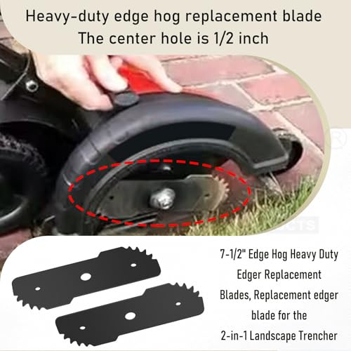 Karbay 3 Pack 7-1/2\" Edge Hog Heavy Duty Edger Replacement Blades EB-007 Compatible with Black & Decker Hog 7.5 inch Lawn Trimmer LE750 LE710 LE760.