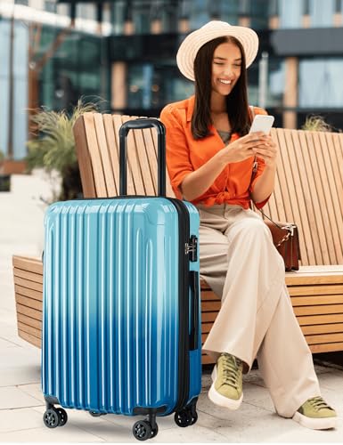 Image of Carry on Luggage 2 Piece(20in /24inch - Airline Approved Suitcases with Spinner Wheels, Built-In TSA Lock,Hard Shell Expandable Suitcases