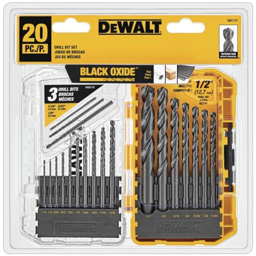 DEWALT Black Oxide Drill Bit Set, 20-Piece (DW1177), Black,gold - Image 2