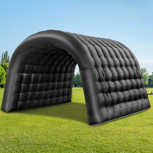 Image of OZIS 10FT Inflatable Tunnel Entrance Sport Tunnel with 250W Blower Inflatable Entryway for Business Advertising Event Exhibition Promotion(Black,10x10x9ft)
