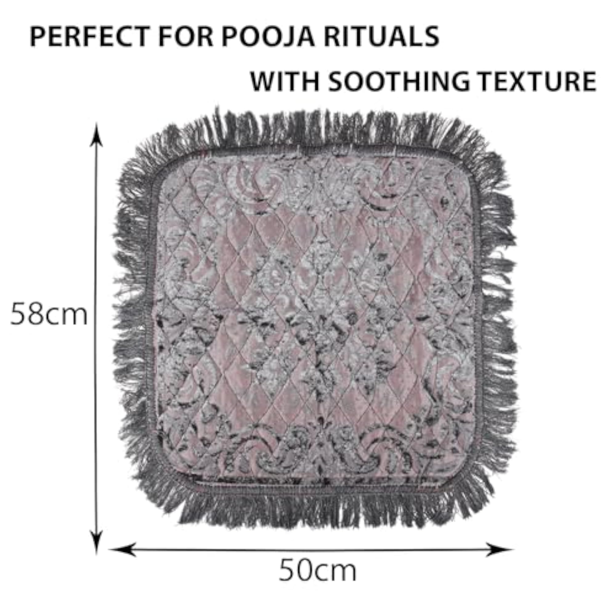 Prayer Square Mat Velvet Aasan Meditation Carpet, Pack of 2