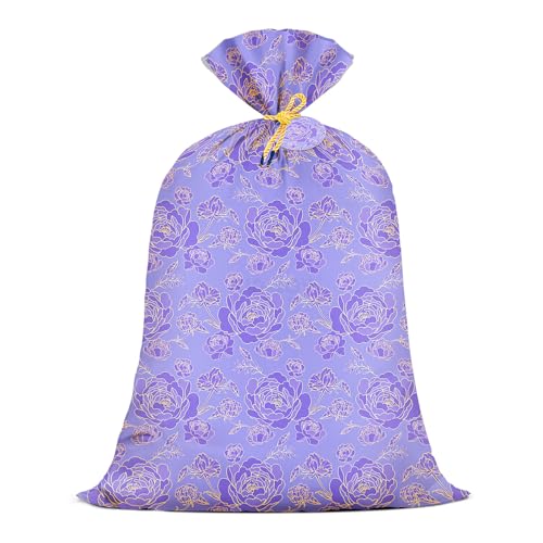 KIDAJOY 1 Pcs Extra Large Plastic Gift Bags Mermaid Rainbow 56"x 36" Jumbo Gift Bags for Baby Girls Mermaid Themed Birthday Party Favors Supplies
