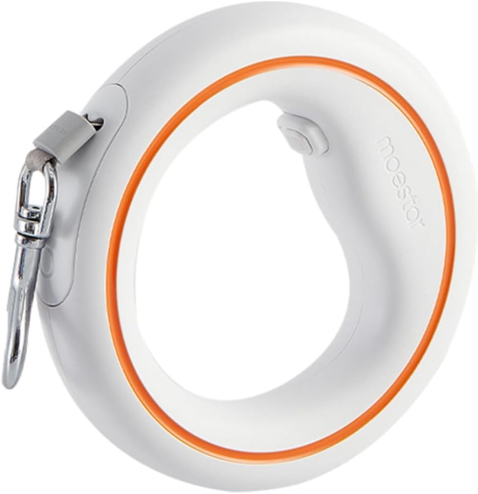 Mudfuio萌えキングスター自動巻き取り式犬用リードライト中型犬・大型犬散歩リード犬用リードペット用品 (白绿色)