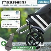 Heimfleiss® Einkaufstrolley klappbar 56L Hackenporsche - Kühlfach | Schwarz – Ansicht 5