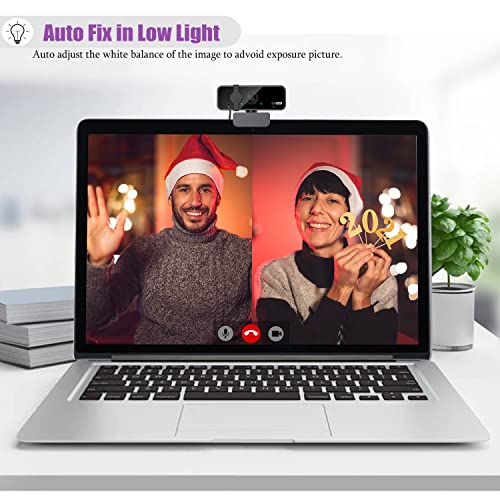 OITTIRA Webcam für PC, Full HD 1080P Webkamera mit Mikrofon, 105° Weitwinkel Webcam für Streaming und Video, Aufnahme, Kompatibel mit PC/Laptop Skype/Studio/Zoom/Facetime - Image 5