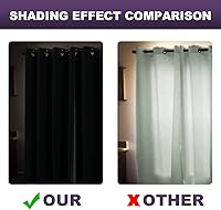 Vista 5 de MeilleMaison Cortinas opacas para dormitorio, con aislamiento térmico, cortinas de oscurecimiento de habitación para sala de estar, cortinas