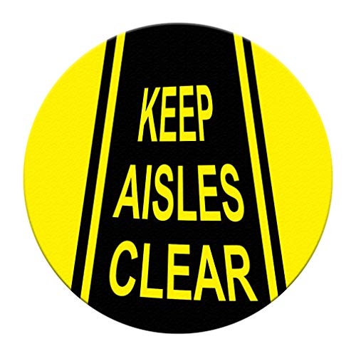 Autocollants de sol transparents robustes et design industriel en D Keep Aisle 43 cm