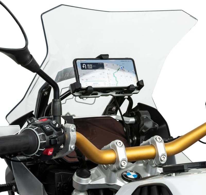 Loboo Motorcycle Phone Mount installed on a motorcycle