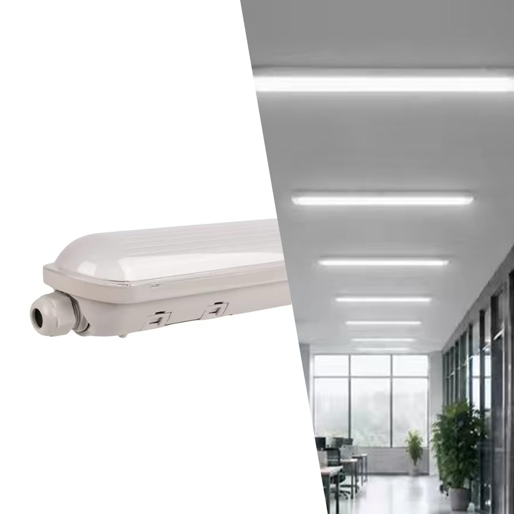BARCELONA LED Hermetyczna Oprawa LED 150cm 55W IP65 DALI CCT | 7150lm,Ściemnialny Sterownik LIFUD,3000K-6500K,Łączalna,Przemysłowa,Garaż,Magazyn