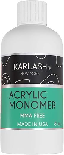 Karlash Professional Acrylic Liquid 8 oz Monomer MMA FREE for Doing Acrylic Nails, MMA free, Ultra Shine and Strong Nail