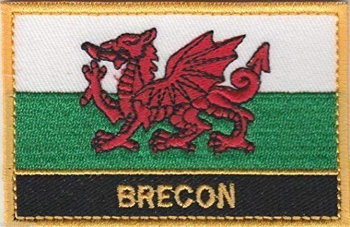 Brecon Wales Cymru Town & City Embroidered Sew on Patch Badge
