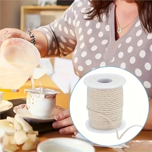 Pabilos de algodón para hacer velas 303 piezas con clips metálicos miniatura 4